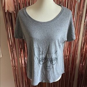 Gray Corgi Shirt with Sunglasses